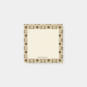 Notas Post-it® Arena Micro Floral Marrón Oscuro