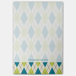 Notas Post-it® Argyle Azul Y Verde