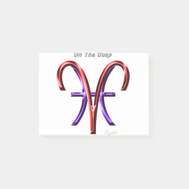 Notas Post-it® Aries Pisces Sobre El Rótulo Zodiaco Astrología Cu (Anverso)