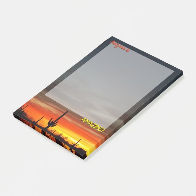 Notas Post-it® "¡Arizona es asombrosa!" Cactus del desierto de So (En perspectiva)