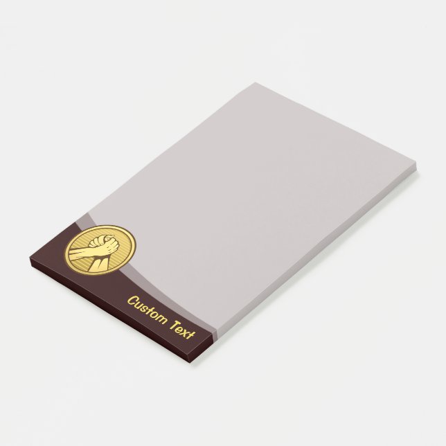 Notas Post-it® Arm Wresting Gold (En perspectiva)