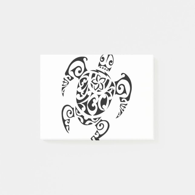 Notas Post-it® Art de tatouage maori polynésien de tortues marine (Anverso)