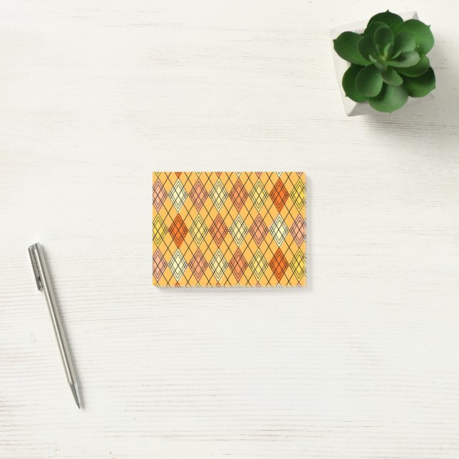 Notas Post-it® Art Deco Citrus Argyle (Oficina)