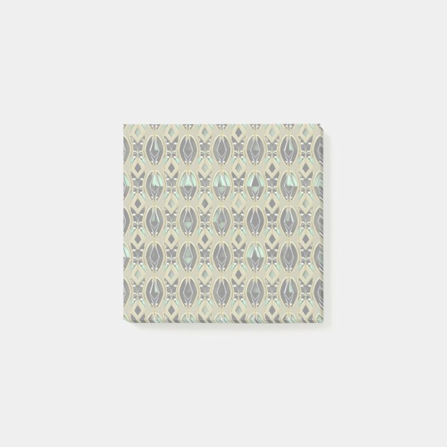 Notas Post-it® Art Deco de Esmeralda y Oro (Anverso)