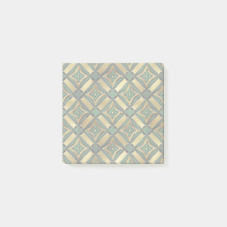 Notas Post-it® Art Deco de Esmeralda y Oro
