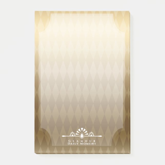 Notas Post-it® Art Deco Luxury Gold (Anverso)
