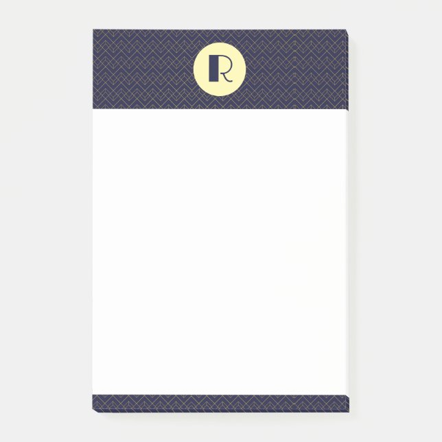 Notas Post-it® Art Deco Monograma (Anverso)