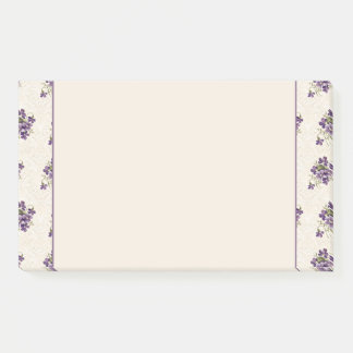Notas Post-it® Art Nouveau Violet Floral Pattern