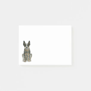 Notas Post-it® Arte ACD para curador azul de perro de ganado aust