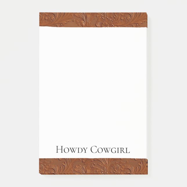 Notas Post-it® Arte bohemio de Brown occidental (Anverso)