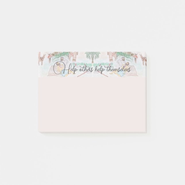 Notas Post-it® Arte cristiano El buen samaritano (Anverso)