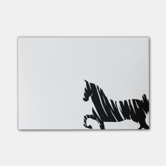 Notas Post-it® Arte de caballos con ruedas