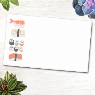 Notas Post-it® Arte de Comida Japonesa Rollo de Sushi Nigiri Maki