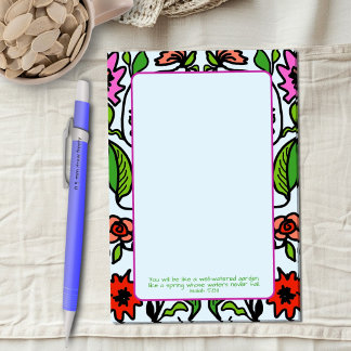 Notas Post-it® Arte de Escritura Personalizada Jardín de Flores