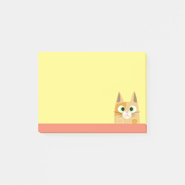 Notas Post-it® Arte de gato (Anverso)