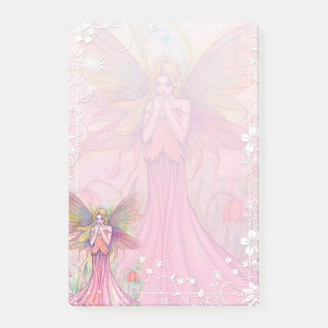 Notas Post-it® Arte de Hada de Flor Linda (Anverso)