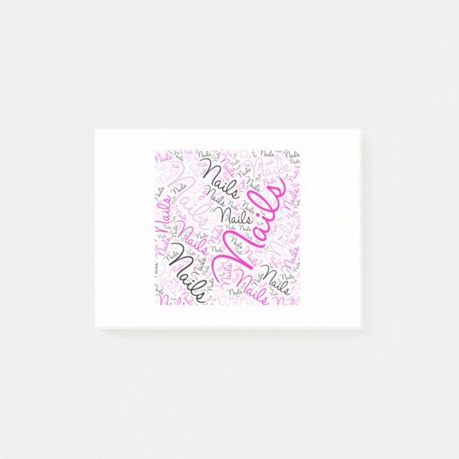 Notas Post-it® Arte de la palabra de los clavos (Anverso)