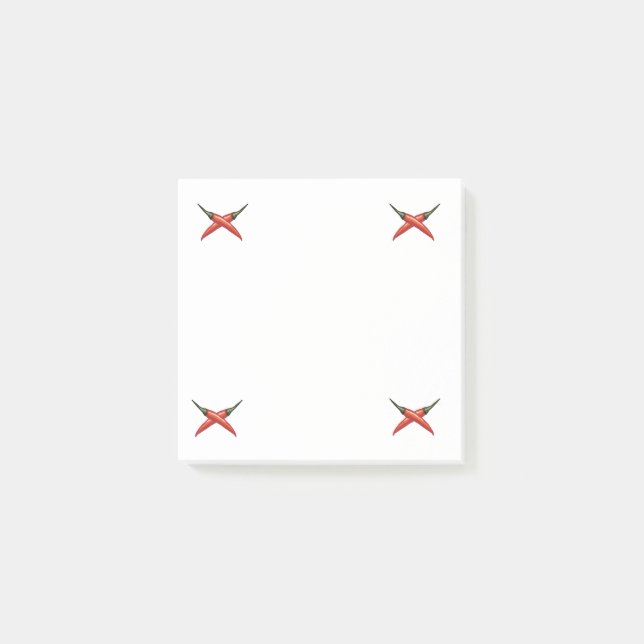 Notas Post-it® Arte de pimientos calientes rojos (Anverso)