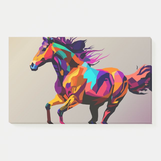 Notas Post-it® Arte de pop de caballo (Anverso)