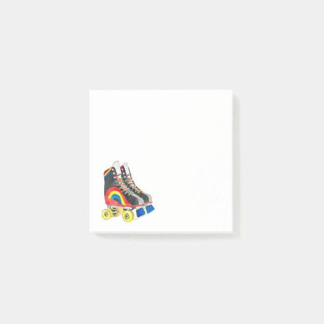 Notas Post-it® Arte de Rollerskates retro ochenta (Anverso)