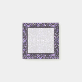 Notas Post-it® Arte de tinta india abstracta morado negro Trickst