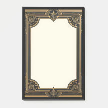 Arte Deco Clásico Dorado sobre Negro