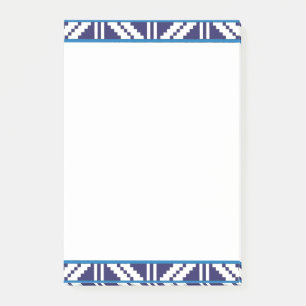 Notas Post-it® Arte étnico letón letón azul y blanco