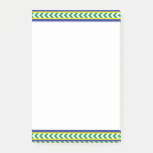 Notas Post-it® Arte étnico letón letón verde y azul