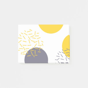 Notas Post-it® Arte geométrico amarillo, fresco, moderno, de mod