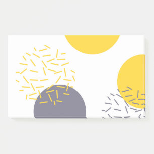 Notas Post-it® Arte geométrico amarillo, fresco, moderno, de mod