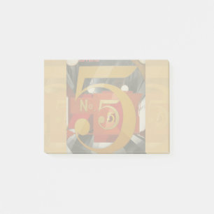 Notas Post-it® Arte moderno Cubista Demuth Figura 5 en Oro