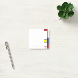 Notas Post-it® Arte Moderno De Stijl Geométrico Minimalista Mondr