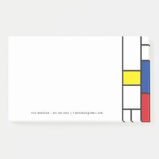 Notas Post-it® Arte Moderno De Stijl Geométrico Minimalista Mondr