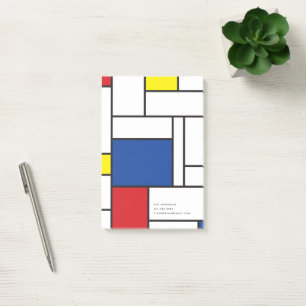 Notas Post-it® Arte Moderno De Stijl Geométrico Minimalista Mondr