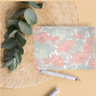 Notas Post-it® Arte Nouveau Antiguo Amapolas Floral 