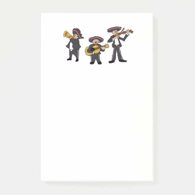 Notas Post-it® Arte Personalizado musical de Mariachi Fiesta (Anverso)