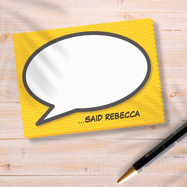 Notas Post-it® Arte Pop de Burbuja de Diálogo de Cómic Personaliz (Subido por el creador)