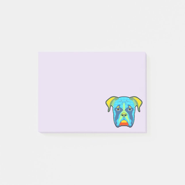 Notas Post-it® Arte pop del modelo del boxeador (Anverso)
