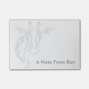 Notas Post-it® Arte principal del tatuaje de la jirafa