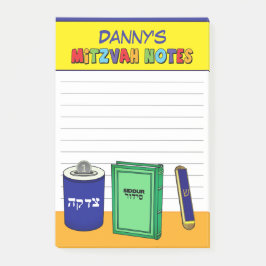 Notas Post-it® Artículos de Mitzvá Personalizados - Coloridos