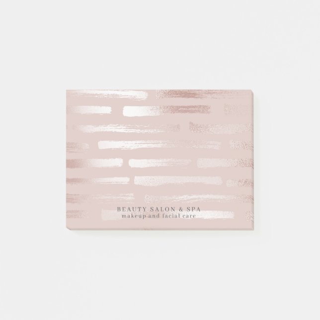 Notas Post-it® Artista de maquillaje de la Rubor Pink Faux Rosa G (Anverso)