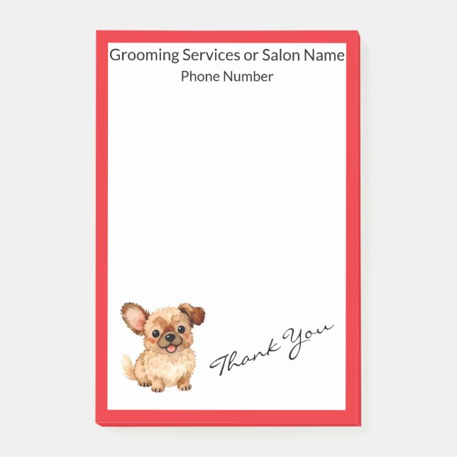 Notas Post-it® Aseo de Perro Colección de Lujo Personalizada Mode (Anverso)