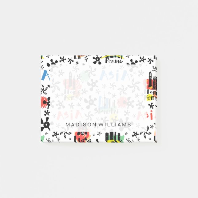 Notas Post-it® Asia| Patrón de símbolos (Anverso)