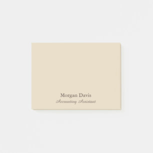Notas Post-it® Asistente de contabilidad de Beige