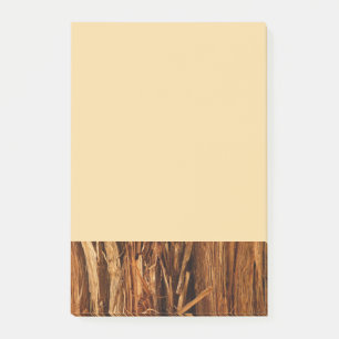 Notas Post-it® Aspecto de la corteza de madera con textura de ced