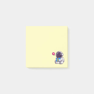Notas Post-it® Astronauta leyendo libros niños lindos