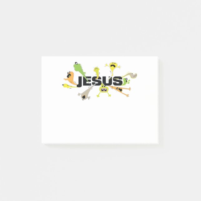 Notas Post-it® Asustado Jesús (Anverso)