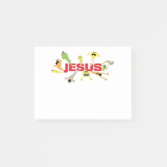 Notas Post-it® Asustado Jesús (Anverso)