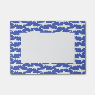 Notas Post-it® Ataque del tiburón - azul y blanco