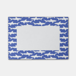 Notas Post-it® Ataque del tiburón - azul y blanco